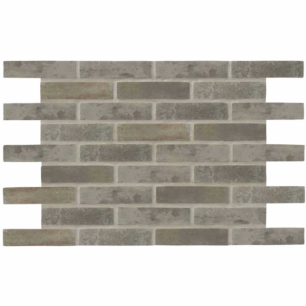 Capella Taupe Brick 2-1/3 In. X 10 In. Glazed Porcelain Floor And Wall Tile, 32PK